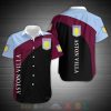 Aston Villa FC Claret Blue Black Hawaiian Shirt