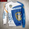 Leeds United Blue White Sweatshirt