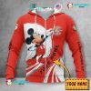 Luton Town FC Custom Name Mickey Zip Up Hoodie