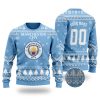 Manchester City Custom Name Number Ugly Christmas Sweater