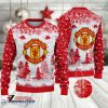 Manchester United Red White Ugly Christmas Sweater