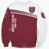 West Ham United FC Red White Sweatshirt