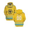 Wolverhampton Wanderers FC Custom Name Number Ugly Christmas Pullover Hoodie