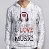 Music Lover – All I Need Is Love Pullover Hoodie