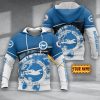 Brighton Hove Albion FC Custom Name Sporty Style Pullover Hoodie