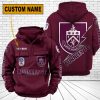 Burnley FC Custom Name New Edition Half Zip Hoodie