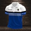 AFC Wimbledon Custom Name New Edition Striped Polo Shirt
