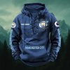 Manchester City Custom Name New Style Lace-Up Hoodie