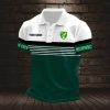 Norwich City FC Custom Name New Edition Striped Polo Shirt