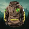 Norwich City FC Custom Name New Style Lace-Up Hoodie