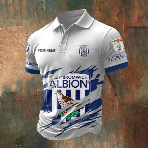 West Bromwich Albion Custom Name New Style Polo Shirt West Bromwich Albion Custom Name New Style Polo Shirt