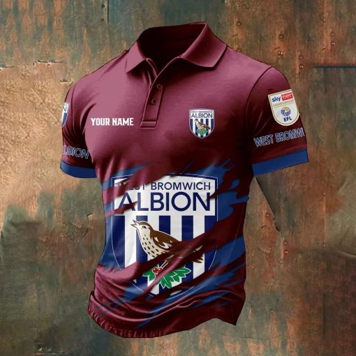 West Bromwich Albion Custom Name New Style Polo Shirt West Bromwich Albion Custom Name New Style Polo Shirt