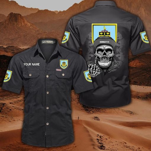 Burnley FC Custom Name Cool Skull Statement Shirt Burnley FC Custom Name Cool Skull Statement Shirt