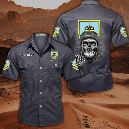 Burnley FC Custom Name Cool Skull Statement Shirt