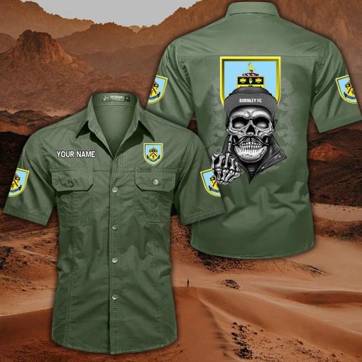 Burnley FC Custom Name Cool Skull Statement Shirt Burnley FC Custom Name Cool Skull Statement Shirt