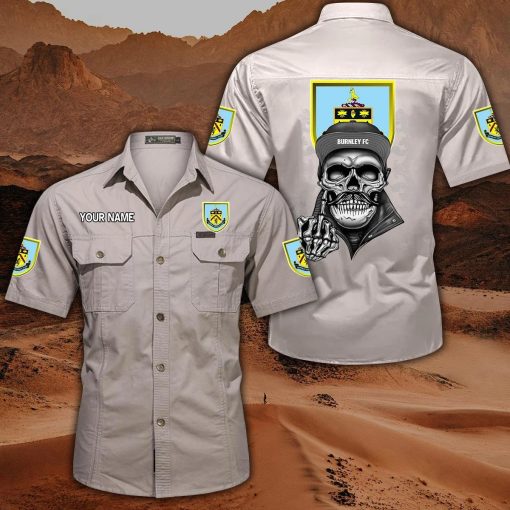 Burnley FC Custom Name Cool Skull Statement Shirt Burnley FC Custom Name Cool Skull Statement Shirt