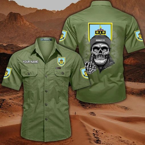 Burnley FC Custom Name Cool Skull Statement Shirt Burnley FC Custom Name Cool Skull Statement Shirt