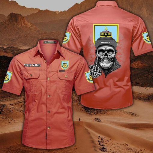 Burnley FC Custom Name Cool Skull Statement Shirt Burnley FC Custom Name Cool Skull Statement Shirt