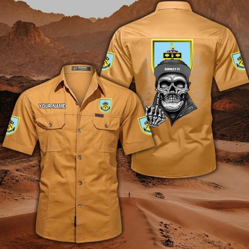 Burnley FC Custom Name Cool Skull Statement Shirt Burnley FC Custom Name Cool Skull Statement Shirt