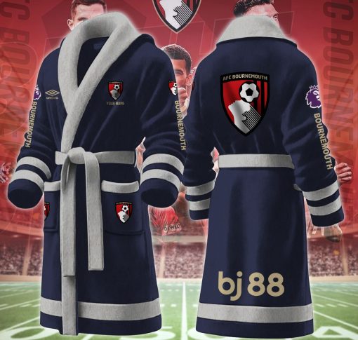 AFC Bournemouth Custom Name New Version Fleece Bathrobe