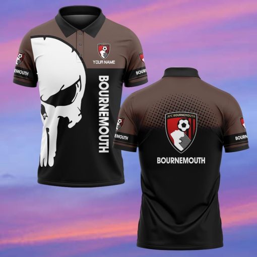AFC Bournemouth Custom Name New Edition Skull Polo Shirt AFC Bournemouth Custom Name New Edition Skull Polo Shirt