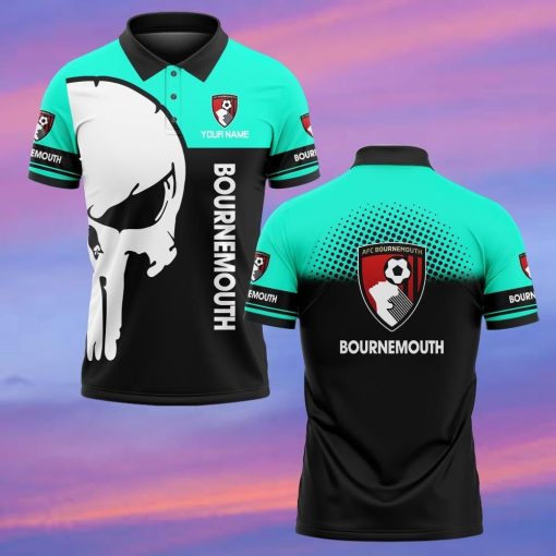 AFC Bournemouth Custom Name New Edition Skull Polo Shirt AFC Bournemouth Custom Name New Edition Skull Polo Shirt