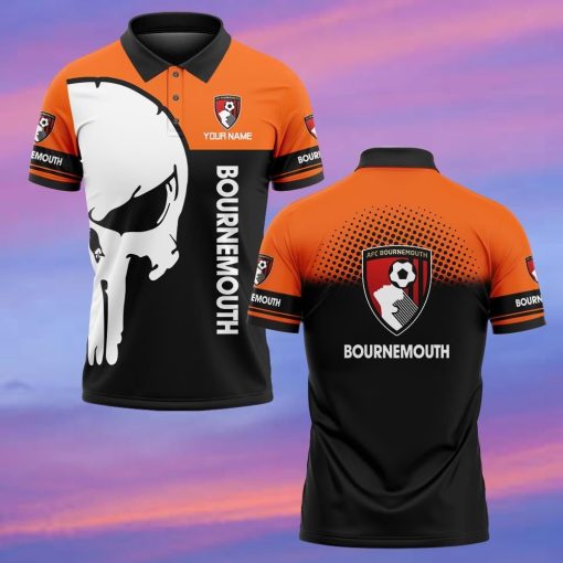 AFC Bournemouth Custom Name New Edition Skull Polo Shirt AFC Bournemouth Custom Name New Edition Skull Polo Shirt