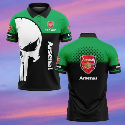 Arsenal FC Custom Name New Edition Skull Polo Shirt Arsenal FC Custom Name New Edition Skull Polo Shirt