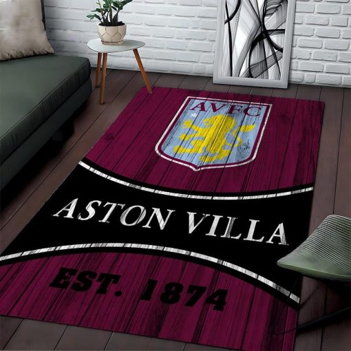 Aston Villa FC New Version Floor Rug Aston Villa FC New Version Floor Rug