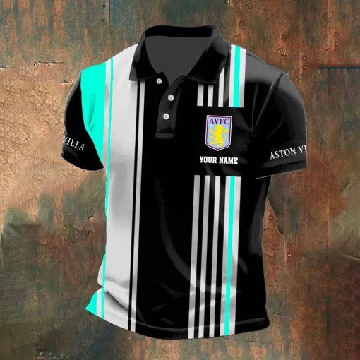 Aston Villa FC Custom Name New Version Polo Shirt Aston Villa FC Custom Name New Version Polo Shirt