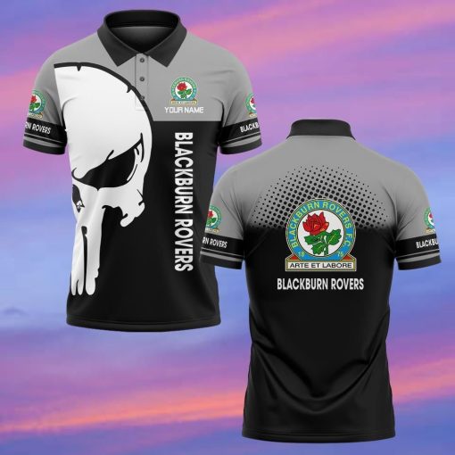 Blackburn Rovers FC Custom Name New Edition Skull Polo Shirt Blackburn Rovers FC Custom Name New Edition Skull Polo Shirt