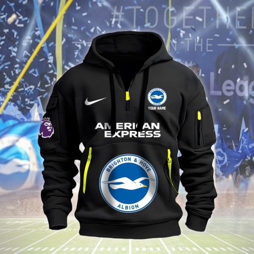 Brighton Hove Albion FC Custom Name New Version Quarter Zip Hoodie Brighton Hove Albion FC Custom Name New Version Quarter Zip Hoodie