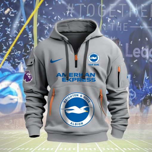 Brighton Hove Albion FC Custom Name New Version Quarter Zip Hoodie Brighton Hove Albion FC Custom Name New Version Quarter Zip Hoodie