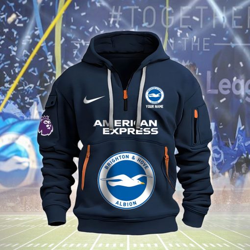 Brighton Hove Albion FC Custom Name New Version Quarter Zip Hoodie Brighton Hove Albion FC Custom Name New Version Quarter Zip Hoodie