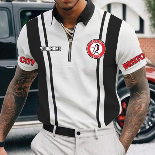 Bristol City FC Custom Name New Version Zipper Polo Shirt Bristol City FC Custom Name New Version Zipper Polo Shirt