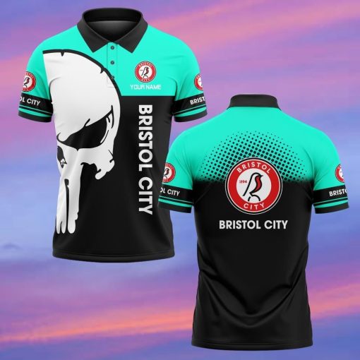 Bristol City FC Custom Name New Edition Skull Polo Shirt Bristol City FC Custom Name New Edition Skull Polo Shirt