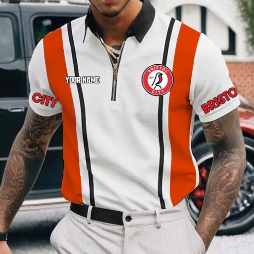 Bristol City FC Custom Name New Version Zipper Polo Shirt Bristol City FC Custom Name New Version Zipper Polo Shirt