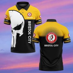 Bristol City FC Custom Name New Edition Skull Polo Shirt