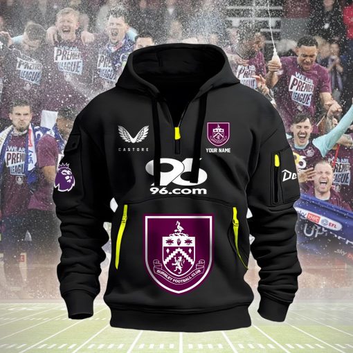 Burnley FC Custom Name New Version Quarter Zip Hoodie Burnley FC Custom Name New Version Quarter Zip Hoodie