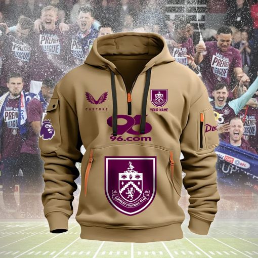 Burnley FC Custom Name New Version Quarter Zip Hoodie Burnley FC Custom Name New Version Quarter Zip Hoodie