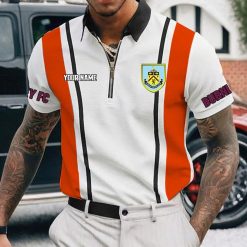Burnley FC Custom Name New Version Zipper Polo Shirt