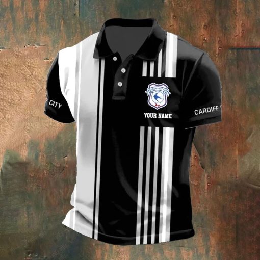 Cardiff City FC Custom Name New Version Polo Shirt Cardiff City FC Custom Name New Version Polo Shirt