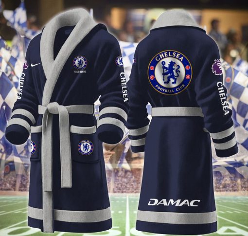 Chelsea FC Custom Name New Version Fleece Bathrobe