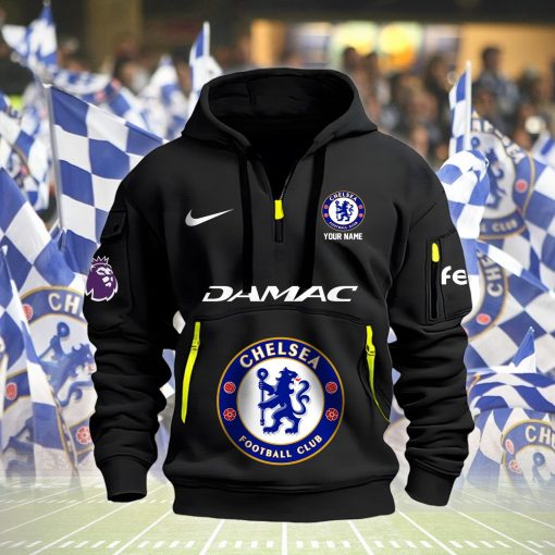 Chelsea FC Custom Name New Version Quarter Zip Hoodie Chelsea FC Custom Name New Version Quarter Zip Hoodie