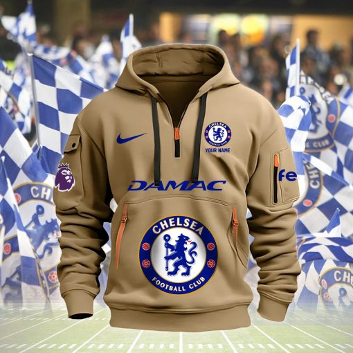 Chelsea FC Custom Name New Version Quarter Zip Hoodie Chelsea FC Custom Name New Version Quarter Zip Hoodie