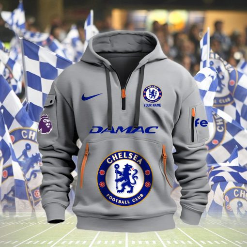 Chelsea FC Custom Name New Version Quarter Zip Hoodie Chelsea FC Custom Name New Version Quarter Zip Hoodie
