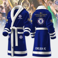 Chelsea FC Champion 2025 Custom Name New Version Fleece Bathrobe