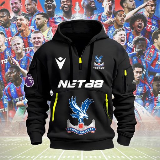 Crystal Palace FC Custom Name New Version Quarter Zip Hoodie Crystal Palace FC Custom Name New Version Quarter Zip Hoodie