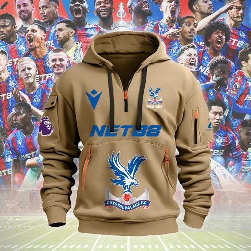 Crystal Palace FC Custom Name New Version Quarter Zip Hoodie Crystal Palace FC Custom Name New Version Quarter Zip Hoodie