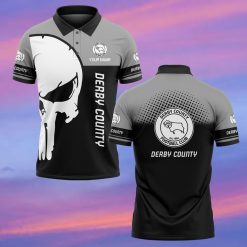 Derby County FC Custom Name New Edition Skull Polo Shirt